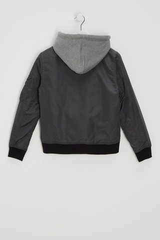 Bomber com capuz - Antracite
