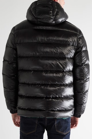 Blusão reversível com capuz - Preto e verde