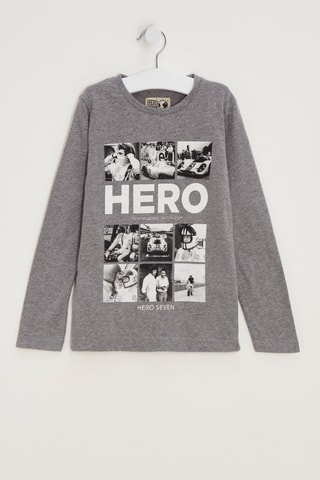 T-shirt Steve McQueen - Cinzento-claro mesclado