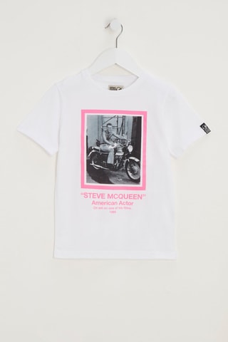 T-shirt Steve McQueen - Branco