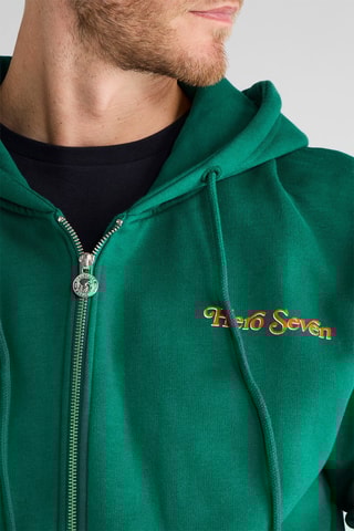 Sweat com capuz - Verde-esmeralda
