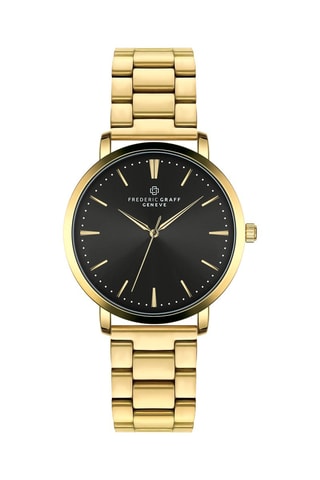Montre à quartz en acier - Doré et noir - Frederic Graff