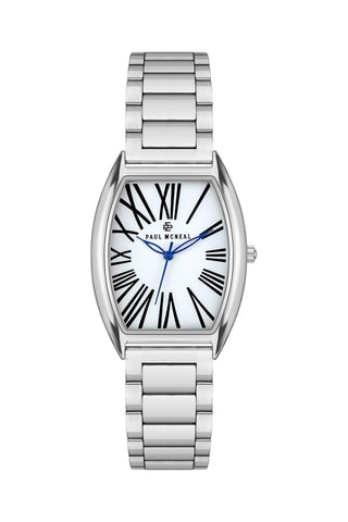 Montre à quartz en acier - Argenté et blanc - Paul McNeal