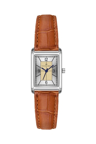Montre à quartz en cuir - Marron et argenté - Frederic Graff
