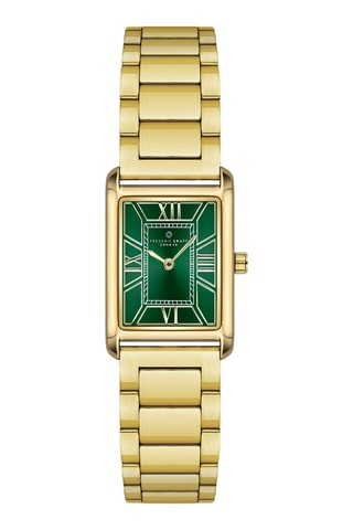 Montre à quartz en acier - Doré et vert - Frederic Graff