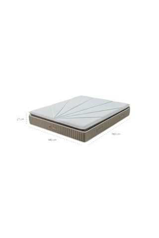 Ensemble lit avec sommier en pin Equinox et matelas hybride L'Expérience - Ferme
