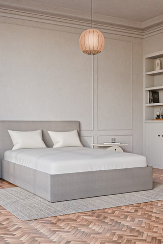Lit Coffre Emma - 3 coloris - Tissu anthracite