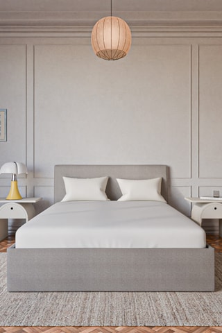 Lit Coffre Emma - 3 coloris - Tissu anthracite