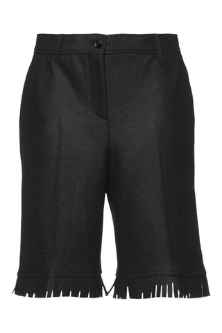 Burberry - Bermuda regular en laine vierge et soie taille haute - Noir