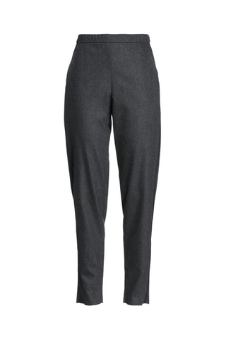 Emporio Armani - Pantalon carotte en laine vierge et cachemire - Gris foncé