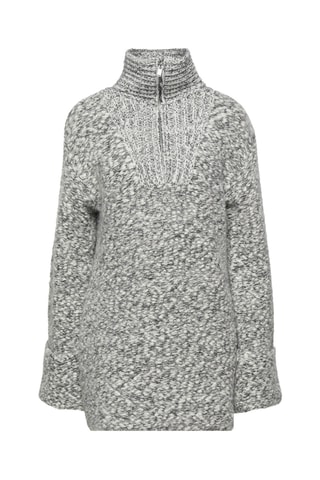 Ganni - Pull en alpaga et mohair - Gris