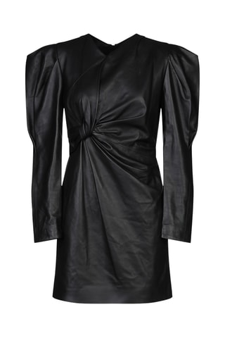 Isabel Marant - Robe fourreau en cuir d'agneau - Noir
