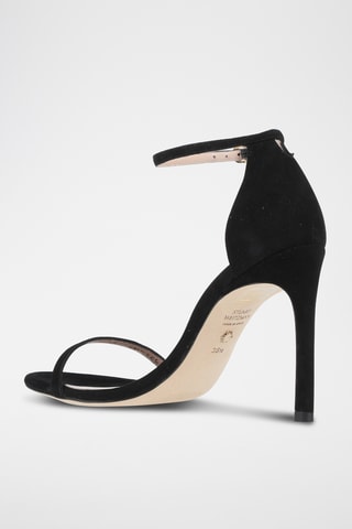 Stuart Weitzman - Sandales à talons en nubuck - Noir