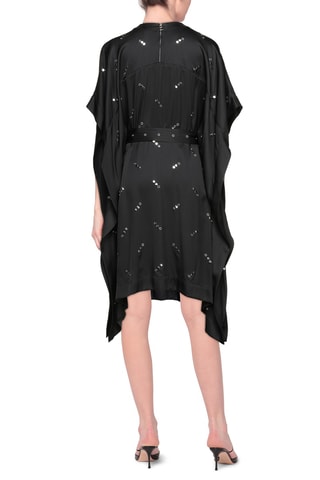 Burberry - Robe midi en soie - Noir