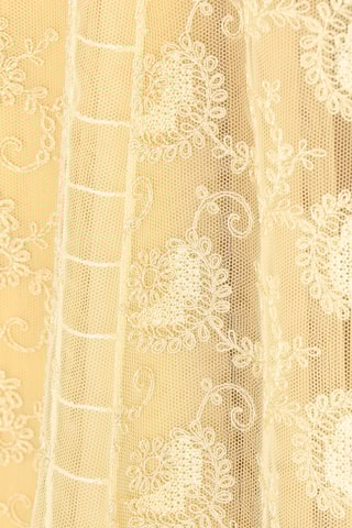 Burberry - Robe longue en dentelle - Beige