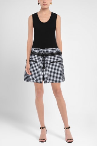 Burberry - Robe trompe l'œil en laine - Noir