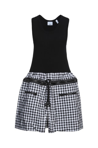 Burberry - Robe trompe l'œil en laine - Noir