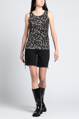 Roberto Cavalli - Top en laine, cachemire et soie - Noir
