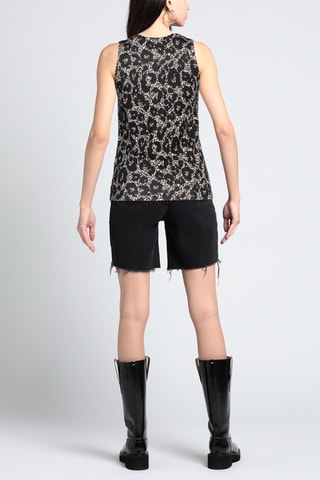 Roberto Cavalli - Top en laine, cachemire et soie - Noir