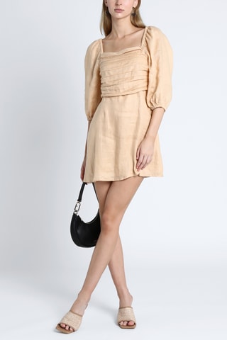 Faithfull - Robe trapèze en lin - Beige