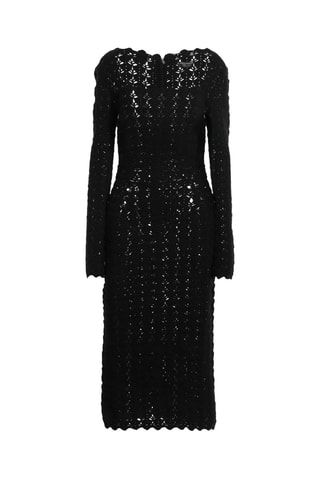 Dolce&Gabbana - Robe midi en laine vierge et cachemire - Noir