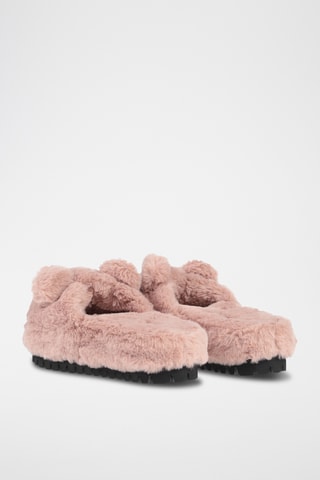 Dolce&Gabbana - Pantoufles fourées - Rose