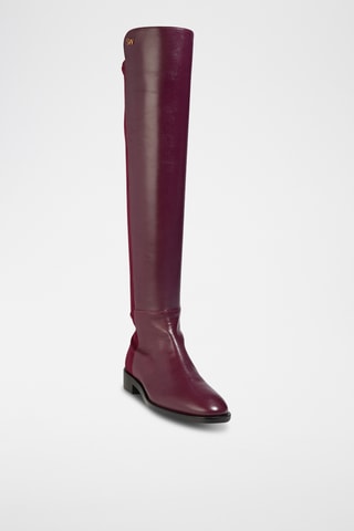 Stuart Weitzman - Boots montantes en cuir - Bordeaux
