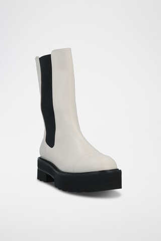 Stuart Weitzman - Bottines Chelsea en cuir de veau - Blanc