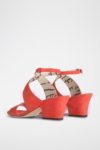 Ferragamo - Sandales à talons en cuir - Orange