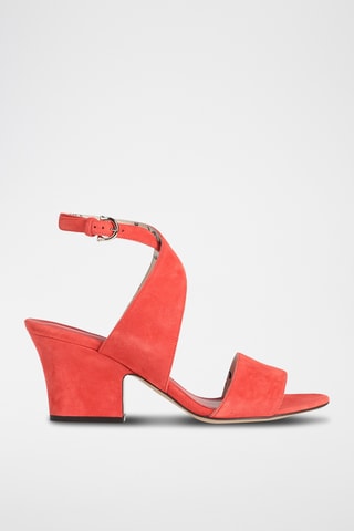 Ferragamo - Sandales à talons en cuir - Orange