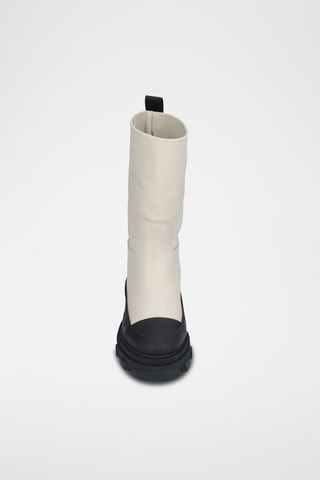 Ganni - Bottines en cuir - Beige
