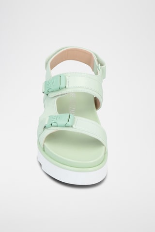 Stuart Weitzman - Sandales plateformes en cuir - Vert clair