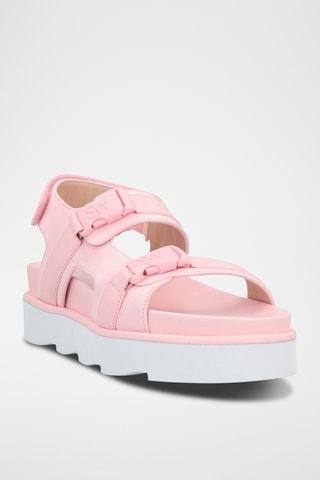 Stuart Weitzman - Sandales plateformes en cuir - Rose