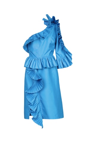 Gucci - Robe asymétrique en soie - Bleu