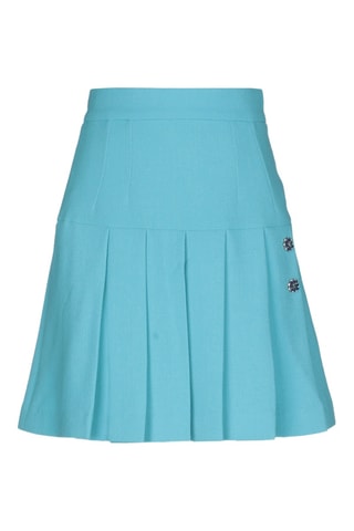 Dolce&Gabbana - Jupe plissée en laine - Bleu clair