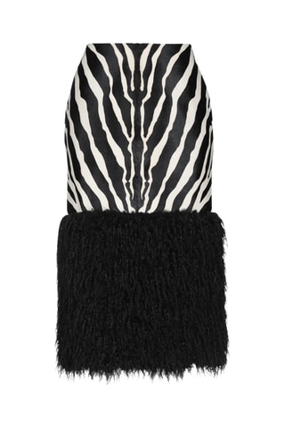 Saint Laurent - Jupe fourreau en cuir taille haute - Noir