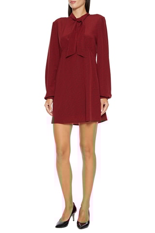 Saint Laurent - Robe trapèze en soie - Rouge
