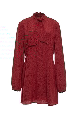 Saint Laurent - Robe trapèze en soie - Rouge