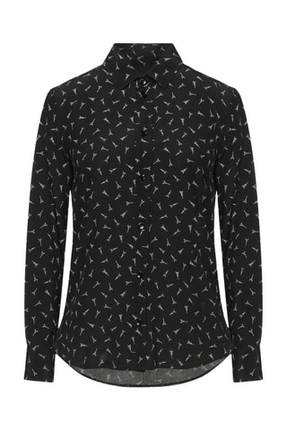 Saint Laurent - Chemise en soie - Noir