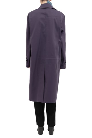Maison Margiela - Trench en cuir et veste en jean - Violet et bleu