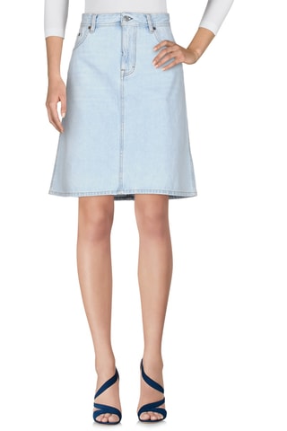 Acne Studios - Jupe patineuse en jean - Bleu clair