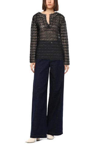 Saint Laurent - Blouse en dentelle - Noir