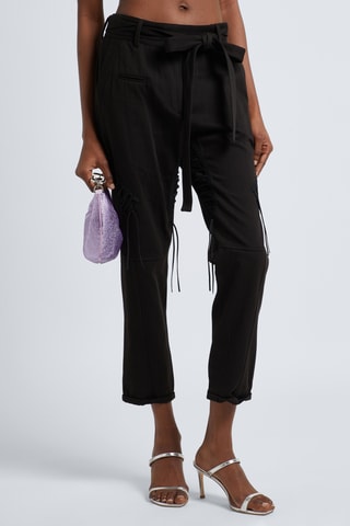 Saint Laurent - Pantalon carotte 7/8 - Noir