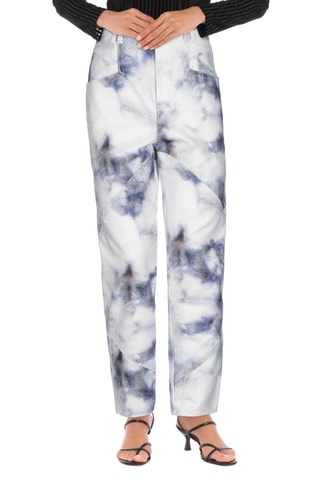 Isabel Marant - Pantalon droit tie and dye - Blanc