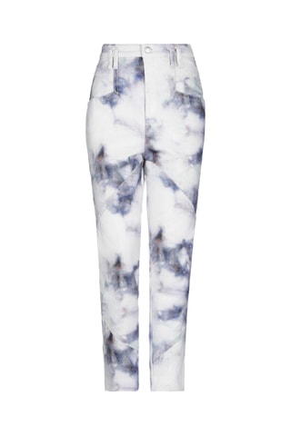 Isabel Marant - Pantalon droit tie and dye - Blanc