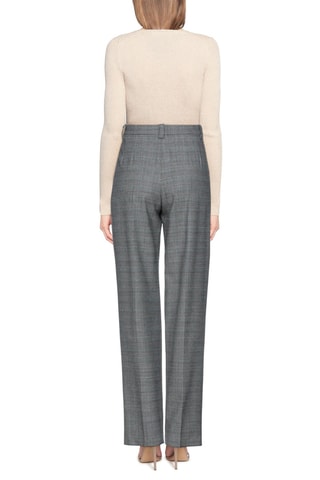Emporio Armani - Pantalon en laine vierge taille haute - Gris