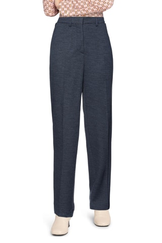 Burberry - Pantalon carotte en laine - Bleu foncé