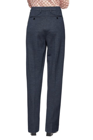 Burberry - Pantalon carotte en laine - Bleu foncé
