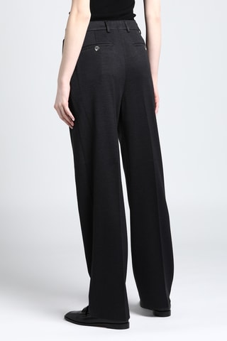 Burberry - Pantalon carotte en cachemire et soie - Noir