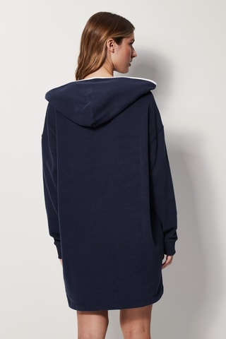 Robe sweat en coton biologique Bleu marine